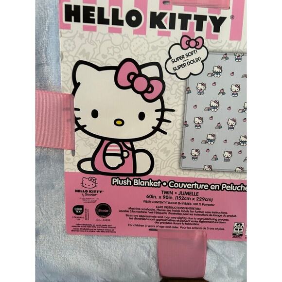 Hello kitty back to school book twin blanket d - Picture 3 of 3